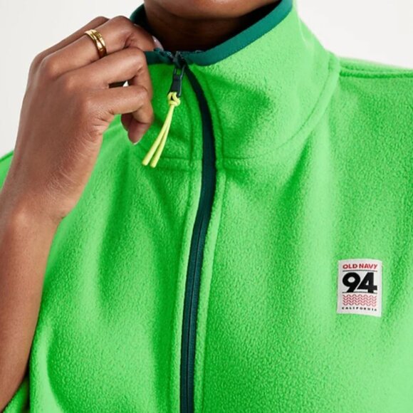 Oversized Performance Microfleece Cropped Half Zip - Picture 2 of 4